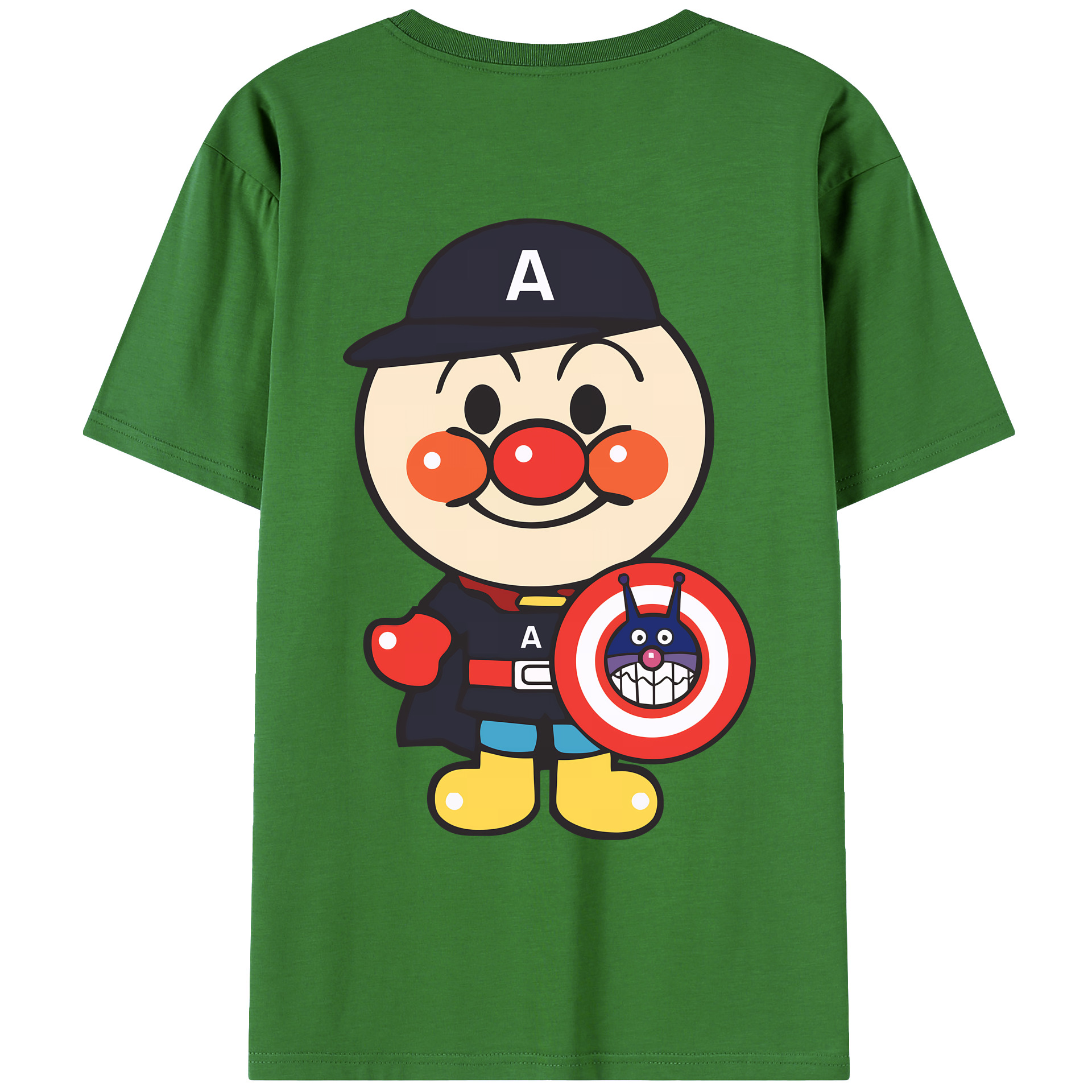 （画像用） アンパンマン Anpanman レディース半袖Tシャツ(バックプリント)